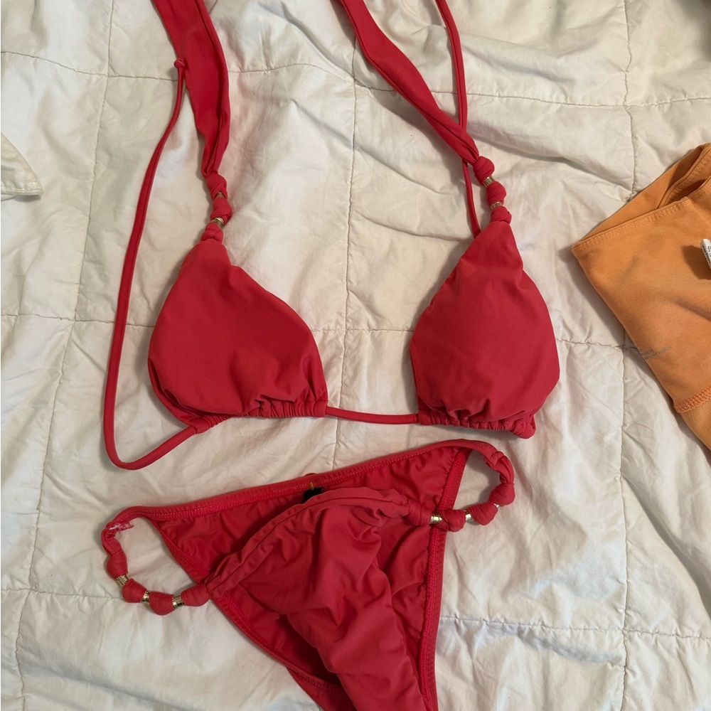 Vix Red Triangle Bikini Swimwear